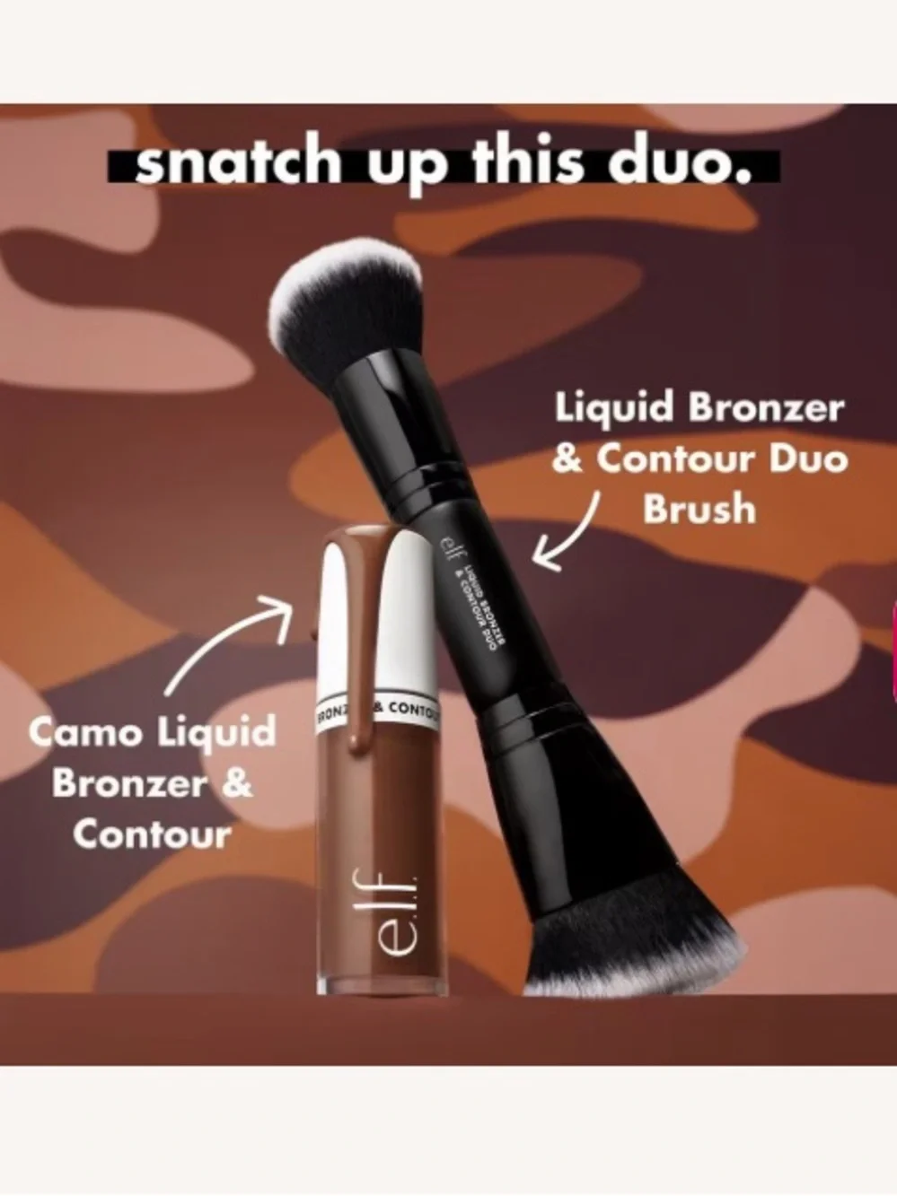 ELF Liquid Bronzer & Contour Duo Brush